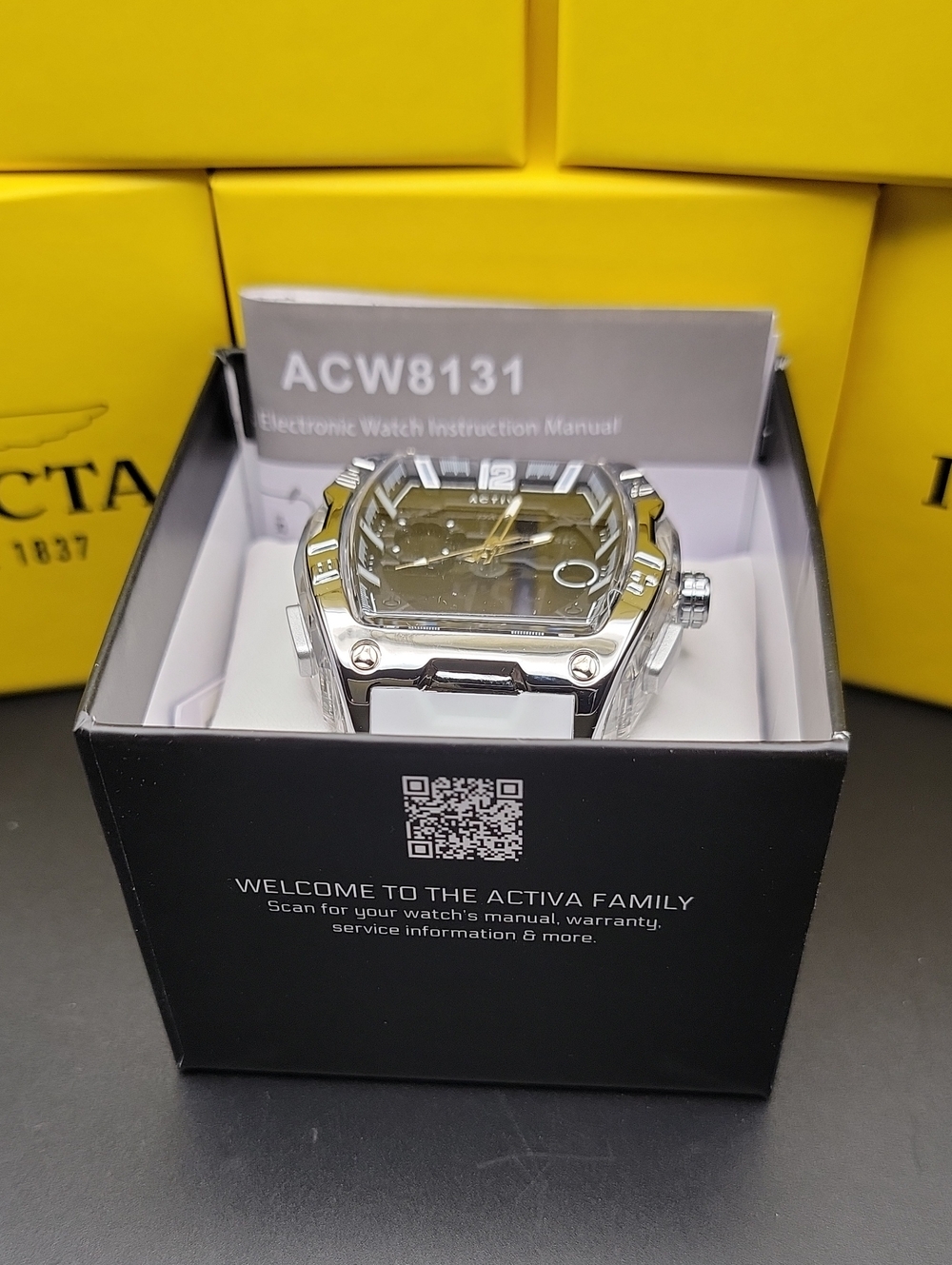 NEW⌚️Activa Venzis X Invicta Digital Men's Watch 50mm White Chrome ACW8131-001 - Picture 5 of 11